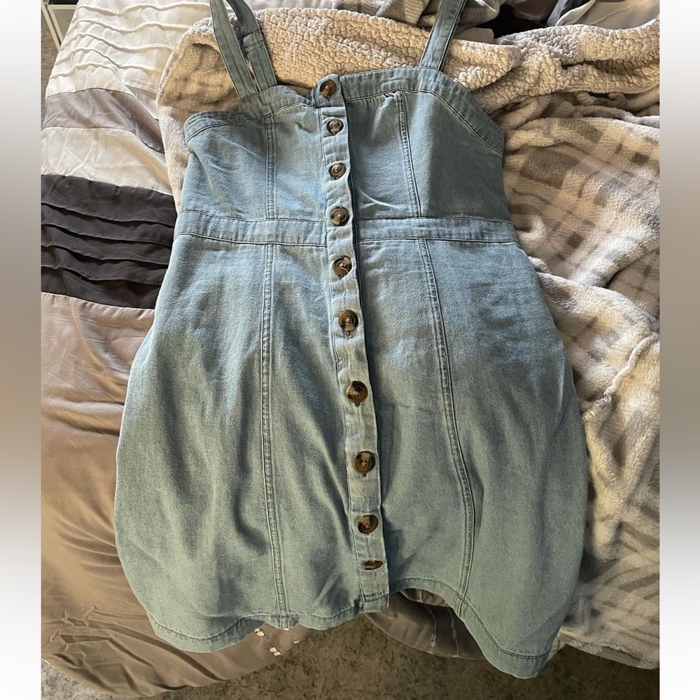 American Eagle Outfitters Blue Denim Dress